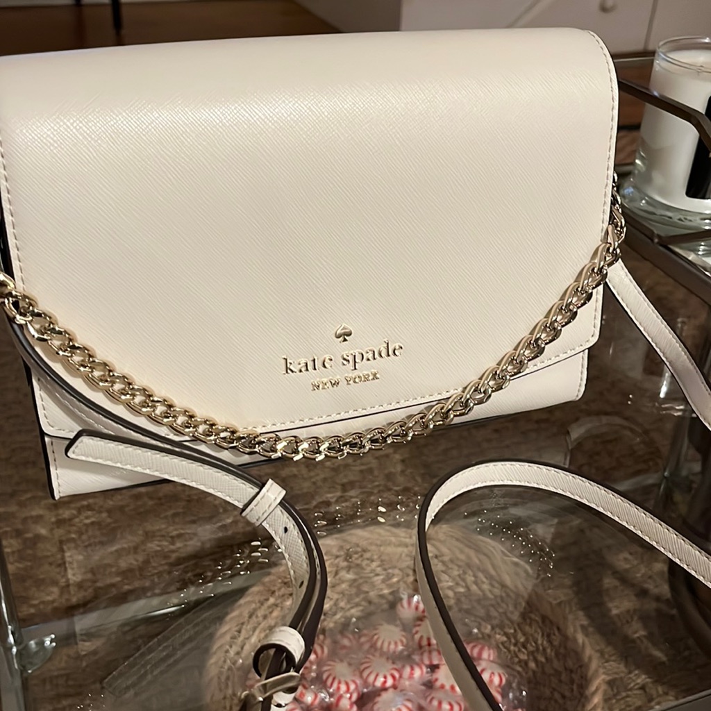 Nwt Kate Spade Shoulder Bag With Extra Gold Chain Carry Handle Beautiful